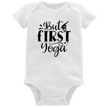 Body Bebê But First Yoga - Foca na Moda