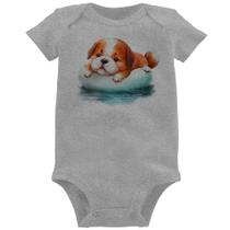 Body Bebê Cachorrinho Na Piscina - Foca na Moda