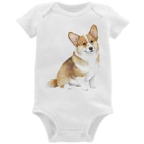 Body Bebê Cachorro Welsh Corgi Pembroke - Foca na Moda Body Bebê Cachorro Welsh Corgi Pembroke - Foca na Moda