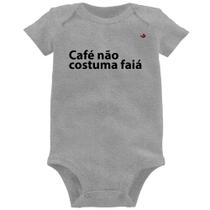 Body Bebê Café não costuma faiá - Foca na Moda