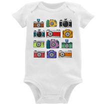 Body Bebê Câmeras Retrô - Foca na Moda