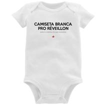 Body Bebê Camiseta Branca de Réveillon - Foca na Moda