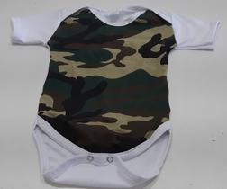 Body bebê camuflado exército verão - Kadu modas