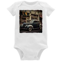 Body Bebê Carro clássico na cidade - Foca na Moda Body Bebê Carro clássico na cidade - Foca na Moda
