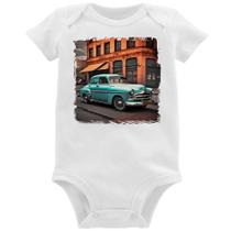 Body Bebê Carro retrô na cidade - Foca na Moda