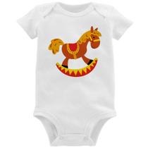Body Bebê Cavalo Balanço - Foca na Moda