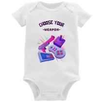 Body Bebê Choose your weapon - Foca na Moda