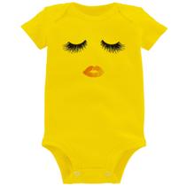 Body Bebê Cílios e Boca - Foca na Moda