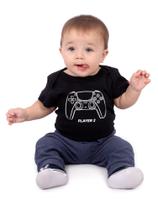 Body Bebê Controle Video Game Player 2 Preto