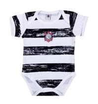 Body Bebê Corinthians Listras Manga Curta Oficial Body Bebê Corinthians Listras Manga Curta Oficial