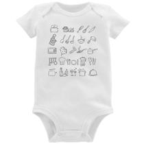Body Bebê Cozinha Elementos - Foca na Moda
