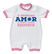 Body Bebê Cruzeiro Menina Rosa Roupinha Neném Oficial - Torcida Baby