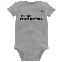 Body Bebê Desculpa, eu tava com fome - Foca na Moda