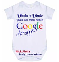 body bebê dinda e dindo iguais aos meus nem o google acha cód 9653 body bebê dinda e dindo iguais aos meus nem o google acha cód 9653