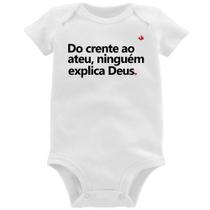 Body Bebê Do crente ao ateu, ninguém explica Deus - Foca na Moda