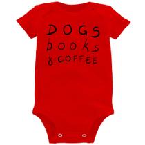 Body Bebê Dogs Books and Coffee - Foca na Moda
