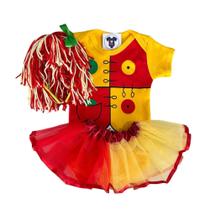 Body Bebê EMILIA + TIARA PERUCA + Saia Tule - Mesversario