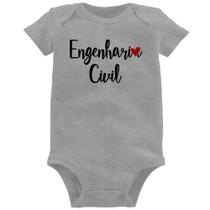 Body Bebê Engenharia Civil - Foca na Moda