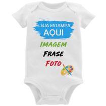 Body Bebê Estampa Personalizada (Imagem, frase ou foto) - Foca na Moda