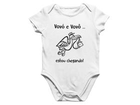 Body Bebe Estou Chegando Vovó e Vovô Gravidez Revelação Azul bebê Body Bebe Estou Chegando Vovó e Vovô Gravidez Revelação Azul bebê
