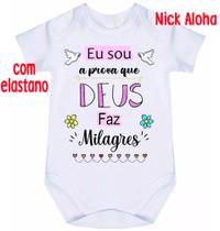 body bebê eu sou a prova que Deus faz milagres cód 9772