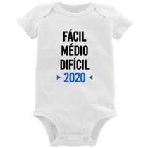 Body Bebê Fácil, Médio, Difícil, 2020 - Foca na Moda