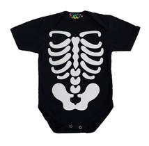 Body Bebê Fantasia Esqueleto