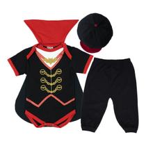 Body Bebê Fantasia Halloween Vampiro + Calça e Boina
