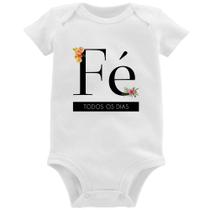 Body Bebê Fé todos os dias - Foca na Moda