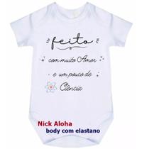 body bebê feito com muito amor e um pouco de ciência cód 9650