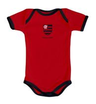 Body Bebê Flamengo Curto Vermelho Oficial - Torcida Baby