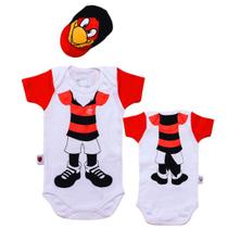 Body Bebê Flamengo Mascote Com Boné Oficial Body Bebê Flamengo Mascote Com Boné Oficial
