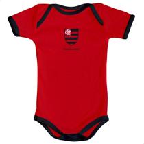 Body Bebê Flamengo vermelho licenciado torcida baby