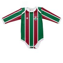 Body Bebê Fluminense Listrado Longo Proteção UV Oficial Body Bebê Fluminense Listrado Longo Proteção UV Oficial