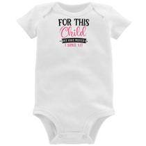 Body Bebê For This Child We Have Prayed - Foca na Moda