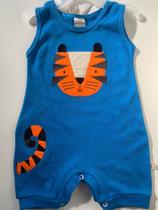 Body Bebê Gatinho 06 a 09 Meses M Azul