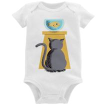 Body Bebê Gato e Aquário - Foca na Moda