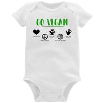 Body Bebê Go Vegan Símbolos - Foca na Moda