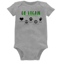 Body Bebê Go Vegan Símbolos - Foca na Moda