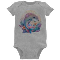 Body Bebê Golfinho Fofo - Foca na Moda