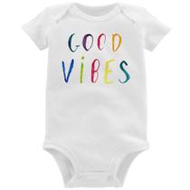 Body Bebê Good Vibes Cores - Foca na Moda