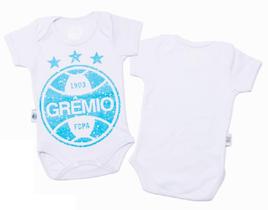 Body Bebê Grêmio Branco Escudo Oficial