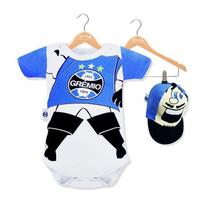 Body Bebê Grêmio Mascote com Boné Oficial Body Bebê Grêmio Mascote com Boné Oficial