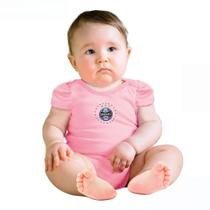 Body Bebê Grêmio Rosa Manga Curta Oficial