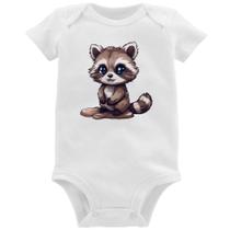 Body Bebê Guaxinim Fofinho - Foca na Moda Body Bebê Guaxinim Fofinho - Foca na Moda