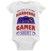 Body Bebê Hardcore Gamer - Foca na Moda