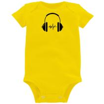 Body Bebê Headphone Batimentos - Foca na Moda