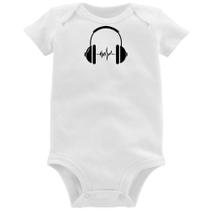 Body Bebê Headphone Batimentos - Foca na Moda