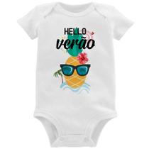 Body Bebê Hello Verão - Foca na Moda