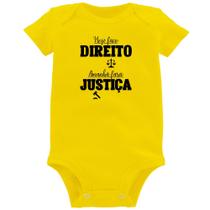 Body Bebê Hoje faço direito, amanhã farei justiça - Foca na Moda